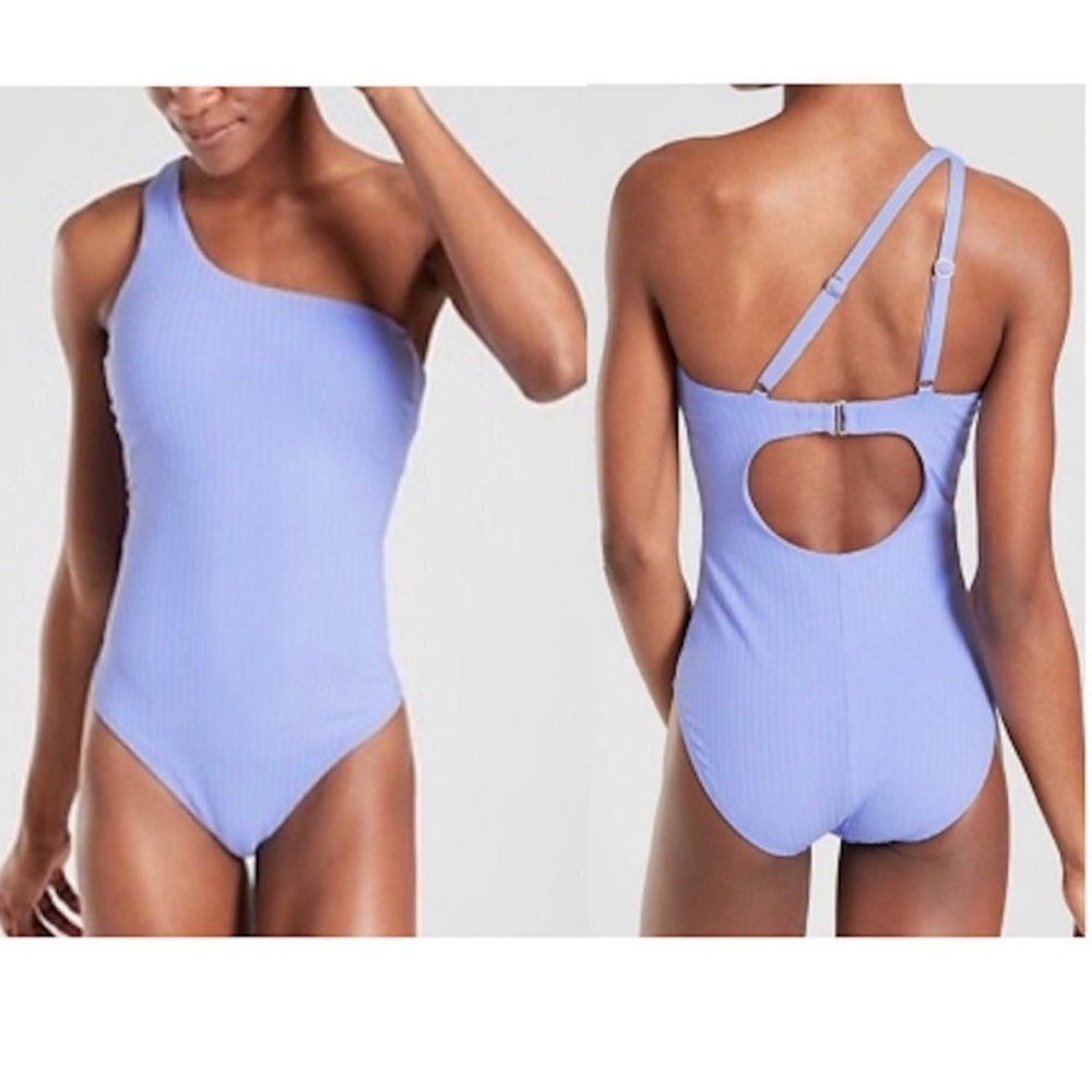 Athleta Rib Asym One Piece Swimsuit NWT S Small